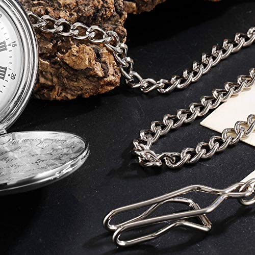 Gorben Silver Pocket Watches To My Son Forever From A Mom Dad Engraved Quartz Fob Watches Gift Son Watch For Kids #TOP4