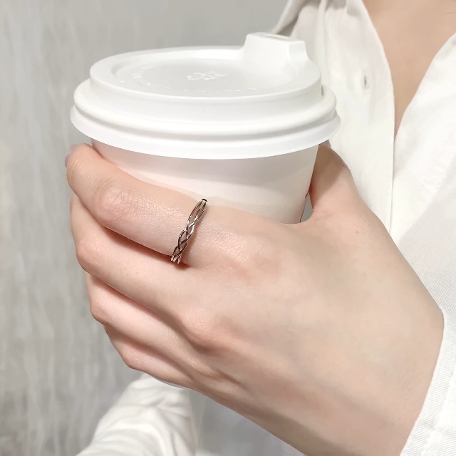 Anello Impilabile Martellato In Argento Sterling Da 1 Mm - Foto 10