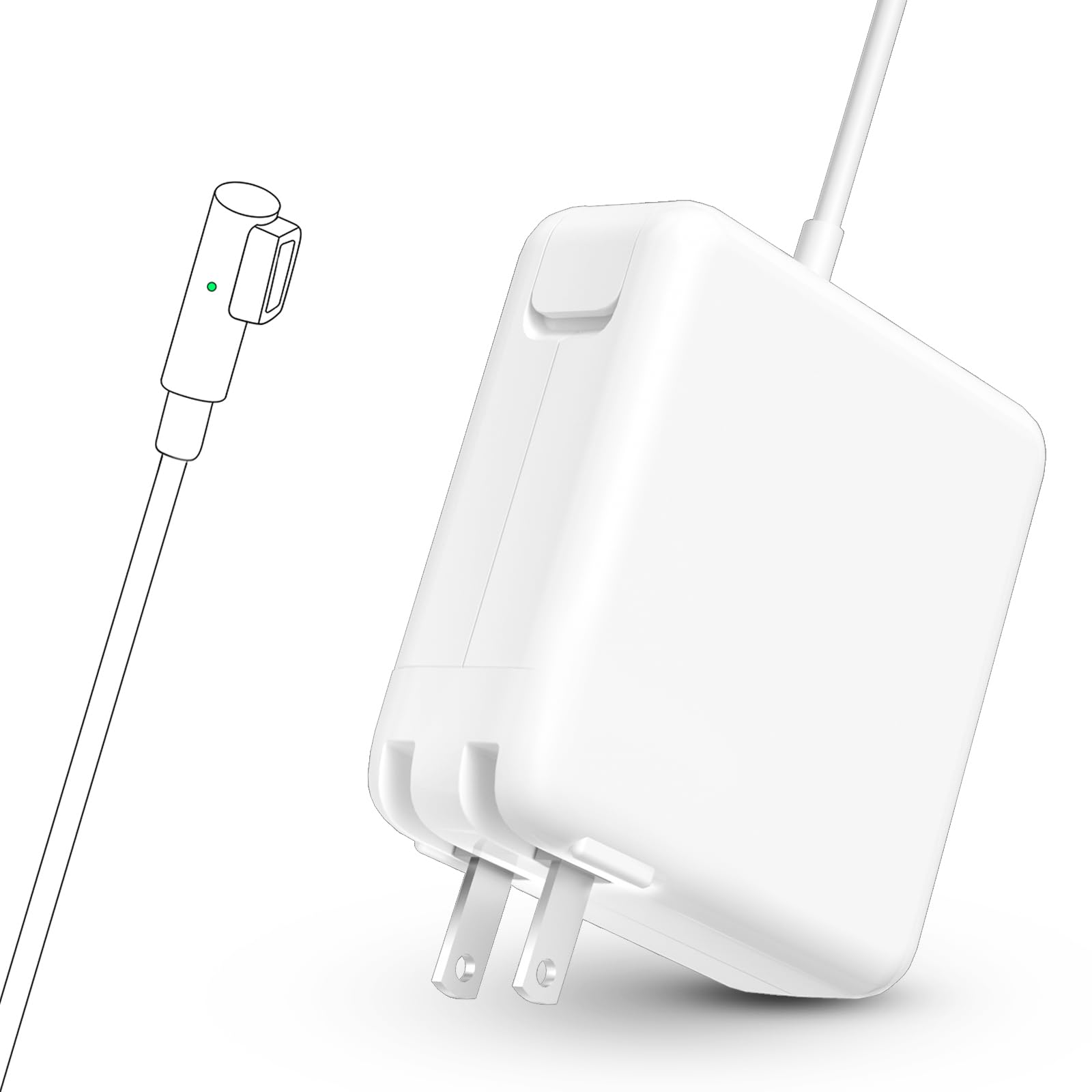 Mac Book Pro Charger - 85W Magnetic L-Tip Power Adapter (Before Mid 2012) | Mag 1 Laptop…