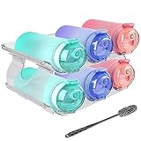 2 Stück Flaschenregal Stapelbar, Wasserflaschen-Organizer, Flaschenhalter Kühlschrank Schrank, Flaschen Organizer, Stapelbarer Wasserflaschenhalter für Kühlschrank, Küchen Organizer Aufbewahrung