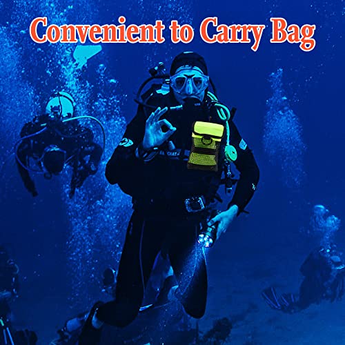 Scuba Diving Gear Bag, Finger Reel/SMB Safety Surface Marker Buoy Mesh Storage Pocket, Snorkeling Equipment Holder Carry Pouch Fluorescent Yellow by Seafard - Image 3