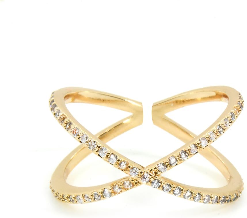 Maya J Criss Cross X Ring, Yellow