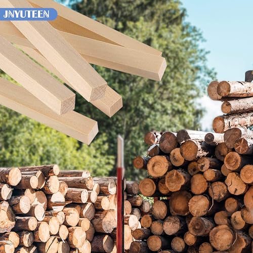 JNYUTEEN 100 Bâtonnets en Bois pour Bricolage, Bâtons en Bois 305 x 4 mm pour Bricolage Bâtons en Bois Carrés, Tasseaux en Bois Carrés pour Modélisme DIY Et Travaux Manuels – vue 5