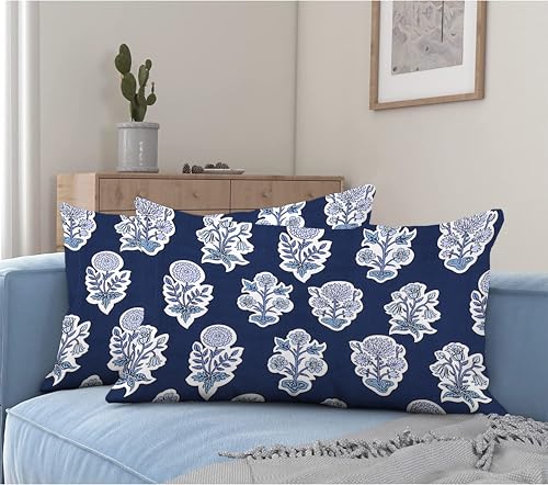 Image of la'amour XXL Microfiber Soft Cotton Super King Size Bedsheet for Double Bed, King Size 108 Inches X 108 Inches, 9 Feet, 275 X 275 cm with 2 Large Size Pillow Covers Without Joint - Blue and White