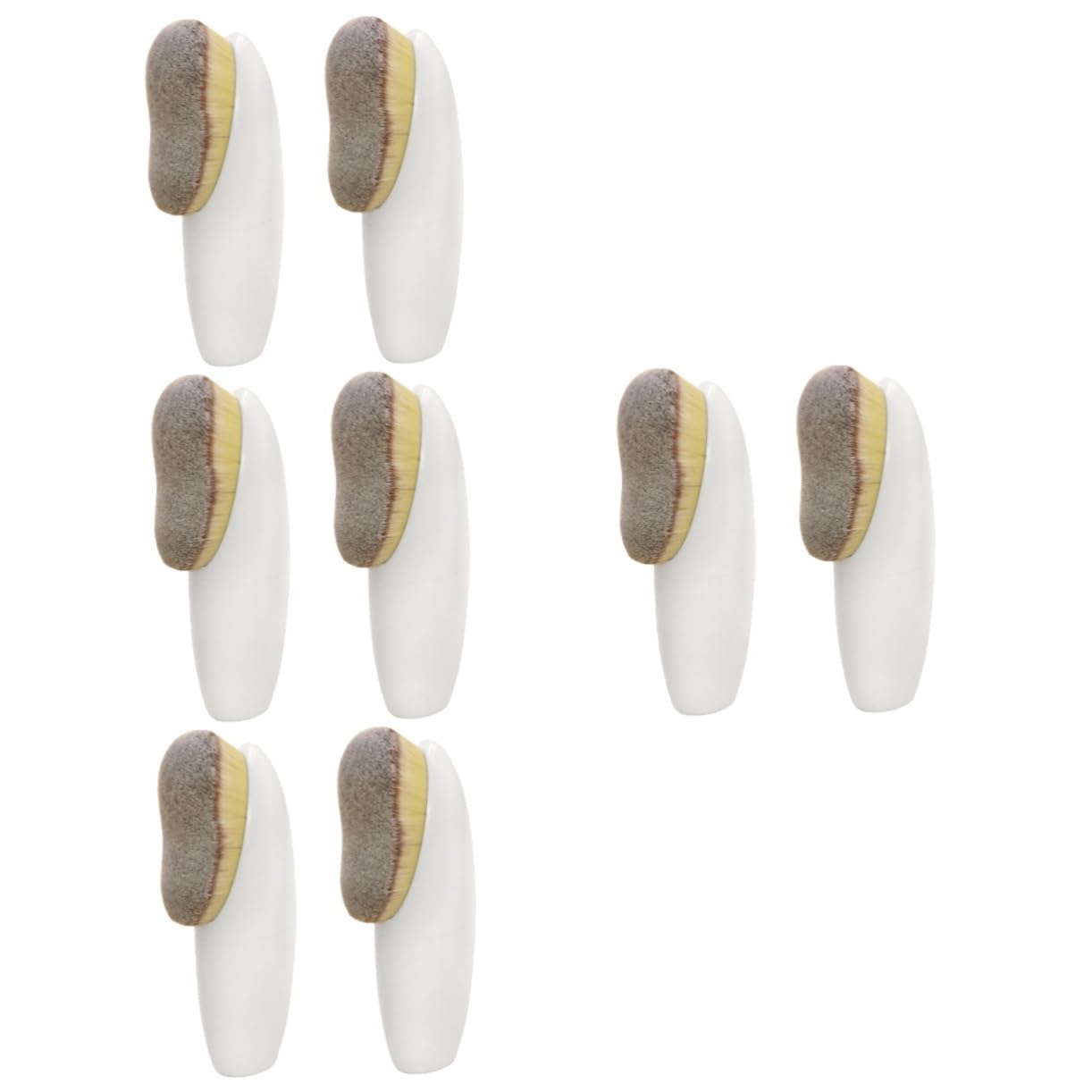 minkissy 8pezzi Spazzole Per Fondotinta e Polvere Strumenti Per Trucco Viso Applicatori Professionali Per Make-up Facile Contouring e Finitura Perfetta Premium e Durevole