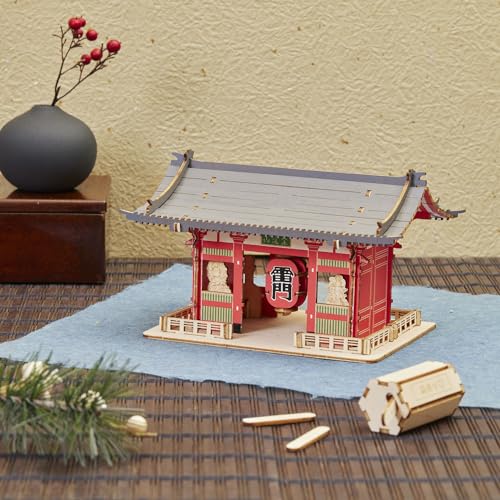 ki-gu-mi 雷門 - 小学生 から 大人 まで 楽しめる 木製 3D 立体パズル DIY 工作キット - 男の子 女の子 の 知育玩具 - 立体アート として 大人の プレゼント にも最適