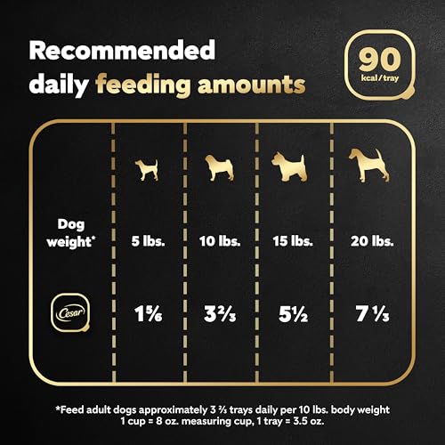 Cesar Classic Loaf in Sauce Adult Wet Dog Food Grilled Steak & Eggs Flavor, 3.5 oz Easy Peel Trays, 24 Count