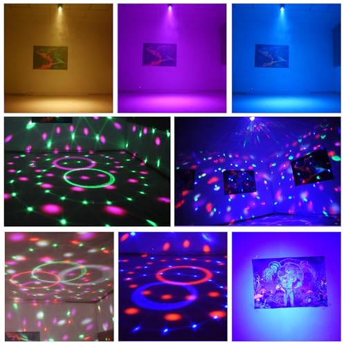 Image of Disco Ball Lamp with Sound Activated Strobe Light and Remote Control, Party Lights Kit for Home Karaoke, Club, Wedding Events