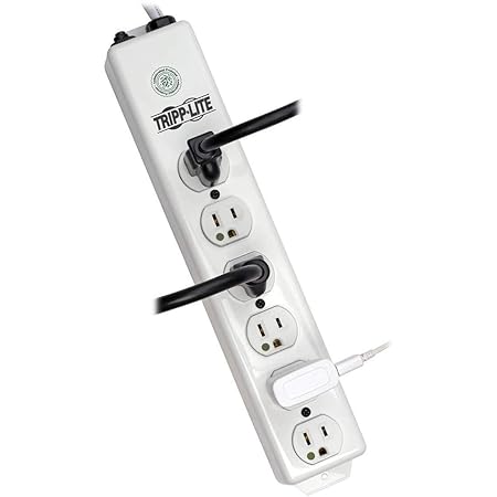 Tripp Lite 6 Outlet Medical-Grade Power Strip, UL1363 NOT for Patient-Care Vicinity, 6ft Cord w/ 5-15P-HG Plug (PS-606-HG)