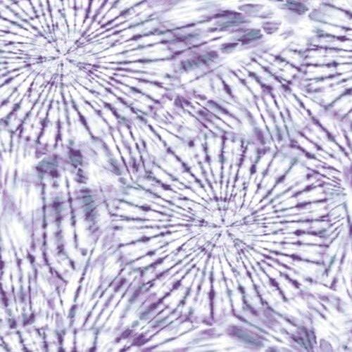 Lavender Purple Tie Dye Printed on 4x2 Rib Knit Fabric