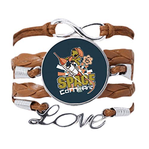 Bracelet univers et alien en cuir noir tordu pour remplacer les bijoux ternes et fragiles