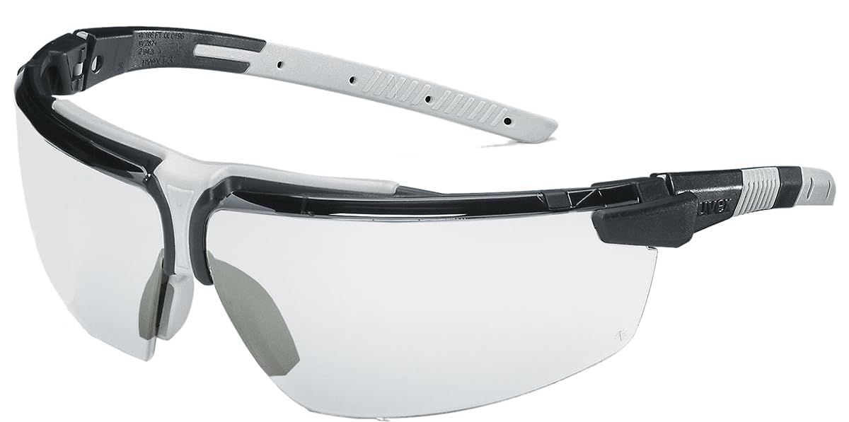 Uvex i-3 Safety Glasses - Metal-free Protective Spectacles with Clear Lenses - Eye Protection UV 400