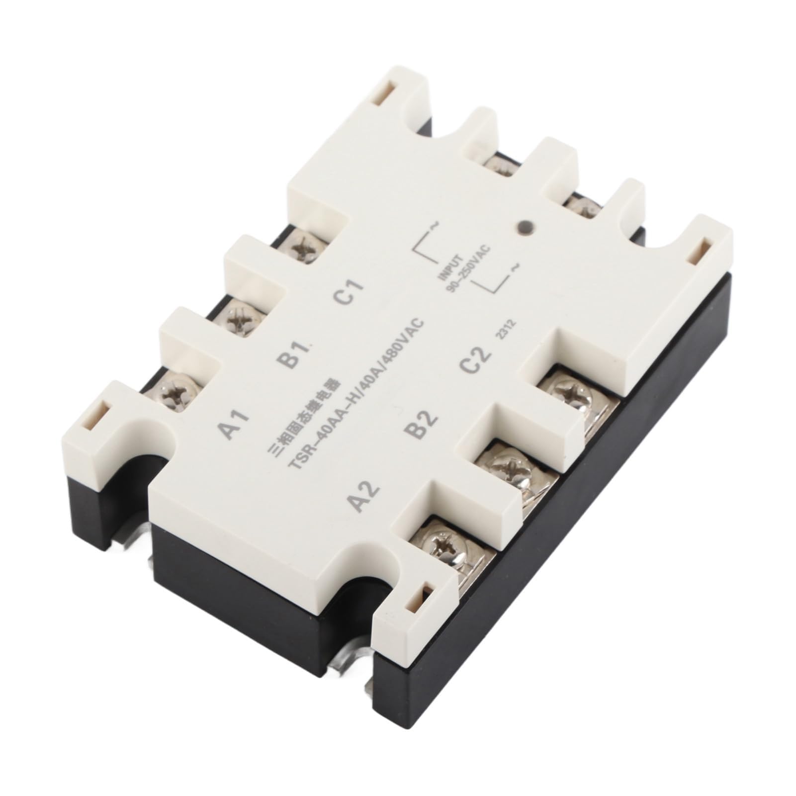 Relè a stato solido trifase 40A CA SSR 90‑250VAC Carico 24‑480VAC TSR‑40AA H per automazione industriale