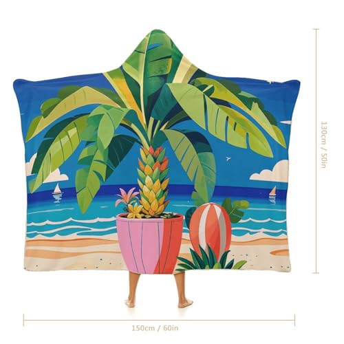 Couverture à capuche tropicale : le plaid géant idéal pour vos soirées télé - 3