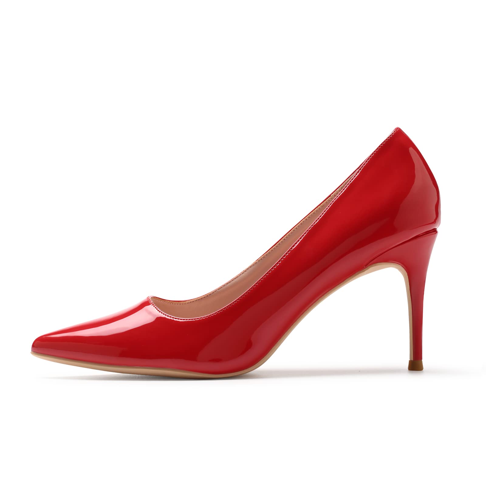 GENSHUO Donna Tacco Alto, Scarpe Tacco a Spillo 8 cm Décolleté con Tacco per Le Donne Scarpe da Sera a Punta Abito da Sera Pompe Prom Stiletto High Heels