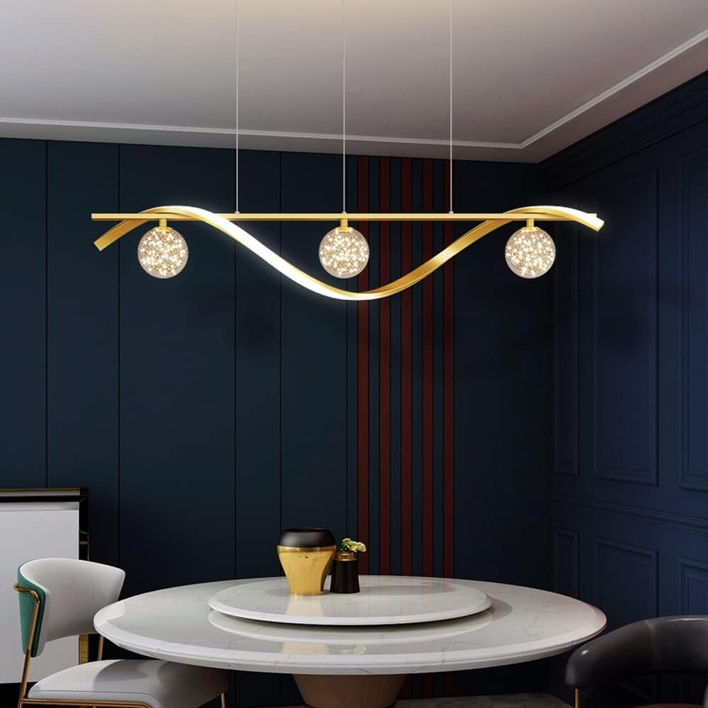 Nowoczesna geometryczna lampa wisząca LED 30 W z kloszem ze szkła gipsowego i prostą konstrukcją metalową, idealna do jadalni, wyspy kuchennej lub biura (kolor