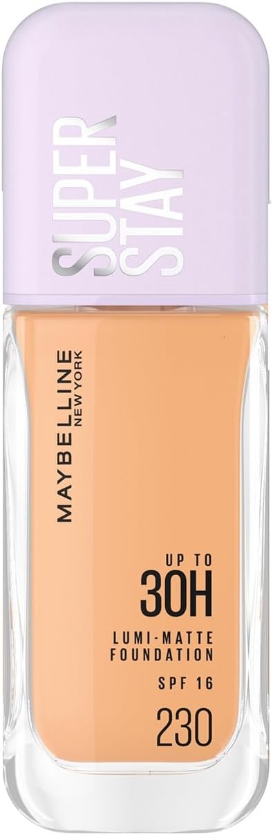 New York Super Stay Lumi-Matte Liquid Foundation For All Skin - 230, Up To 30H Long Wear, Water&Transfer Proof. Full Comes With Non-Comedogenic & Vegan Formula | 35Ml