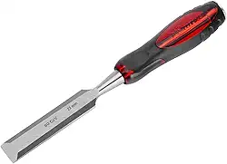 MTX Formão Olho de Tigre Chanfro 7/8' (22 mm) – Aço Inox 65 HRC com Cabo de Dois Componentes