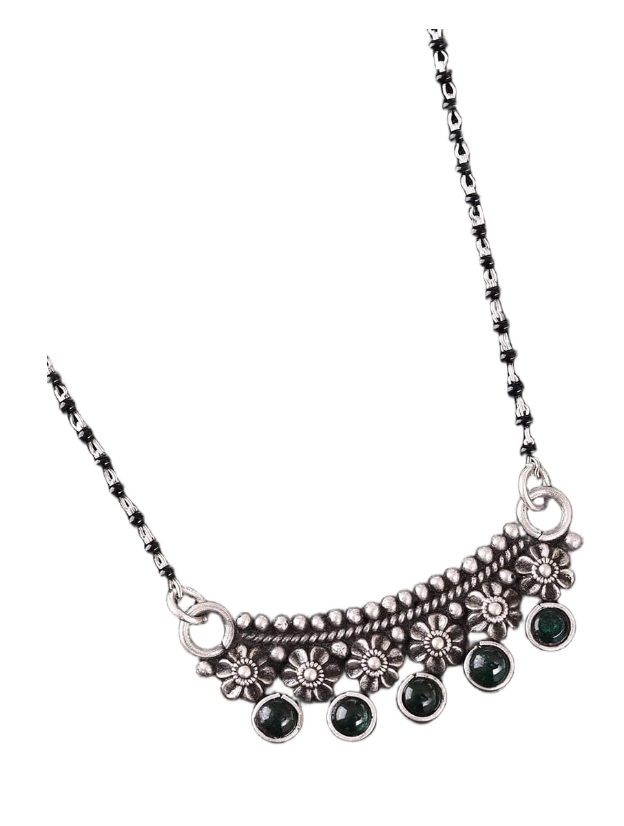 jaypore Women Silver Color Mangalsutra Festival Wear Lobster Claw Closure Care Spot Cleaning Traditional Elegant Design Comfortable Fashion Accessory Stylish Jewelry Collection Ethnic Range-picture-46