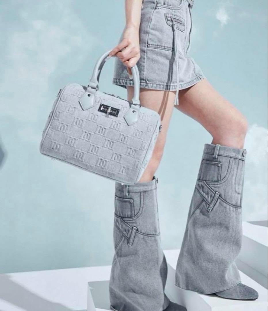 ダーリッチ エンボスロゴデニムボストンバッグ ノベルティ Darich