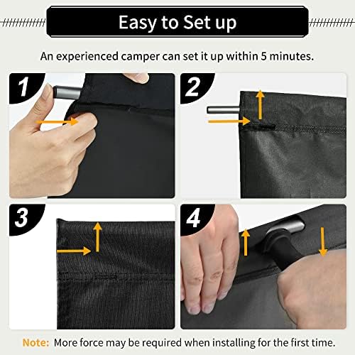 TOMOUNT Camping Cot Folding Bed Lightweight Aluminum Poles Compact Portable Camp Bed Easy to Build Resilient Camping Bed for Tents, Office, Outdoor Hiking, Trips, Beach - Black