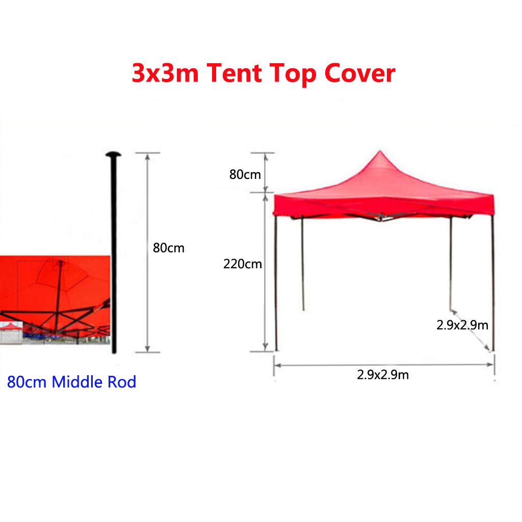 Toile de Toit de Rechange pour Pavillon Tonnelle Tente - Blanc, 3x3m