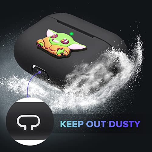 Flocute Silicone Case Compatible With Airpods Pro Silicone Cartoon Case With 3D Baby Funny Cute Cover With Keychain Gift For Women Girls Kids For Airpods Pro ((Monster Baby) #TOP5