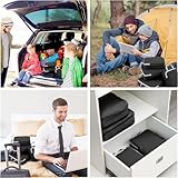 BANSHANCompression Packing Cubes,3 PCS Black Packing Cubes for Luggage and Backpack, Travel Cubes Organiser Bags, Suitcase Organiser Bags Set Packing Cubes for Suitcases Backpack Luggage (Black) - Image 6