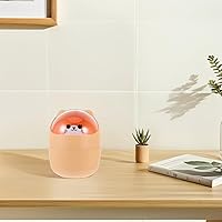 Vista 4 de Veemoon Mini basurero de 6.29 pulgadas para encimera, pequeño cubo de basura de plástico con tapa oscilante para cocina, dormitorio, baño