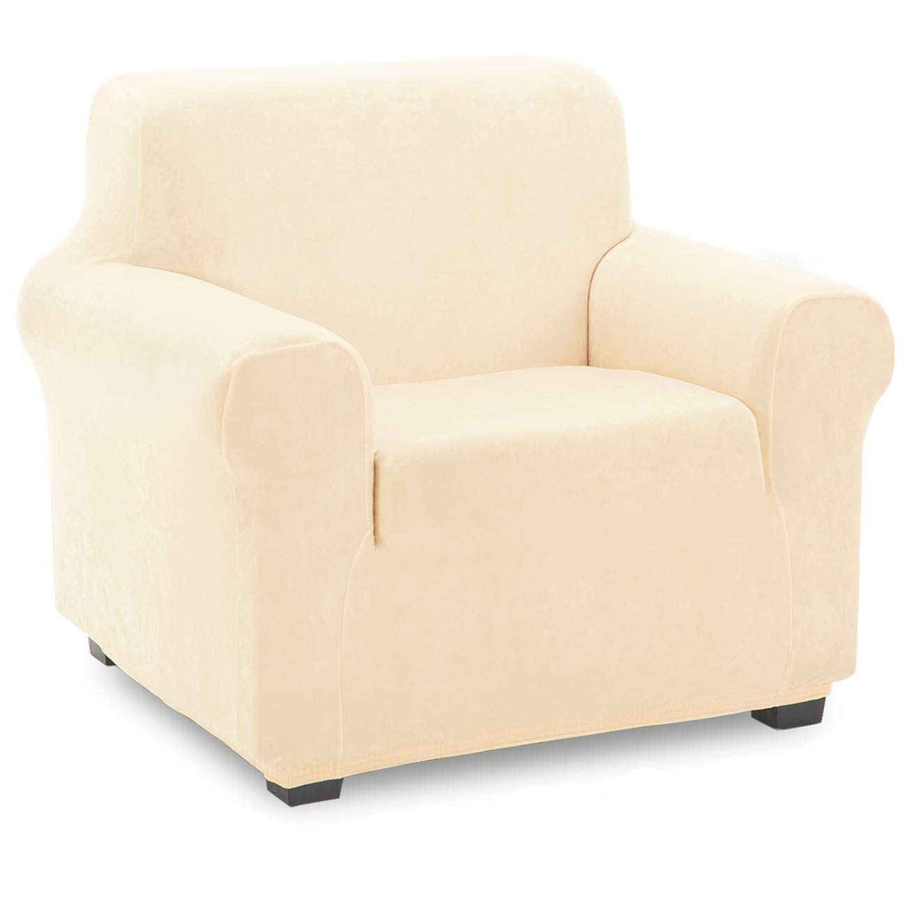 Housse de canapé protection fauteuil 1 place velours TIANSHU