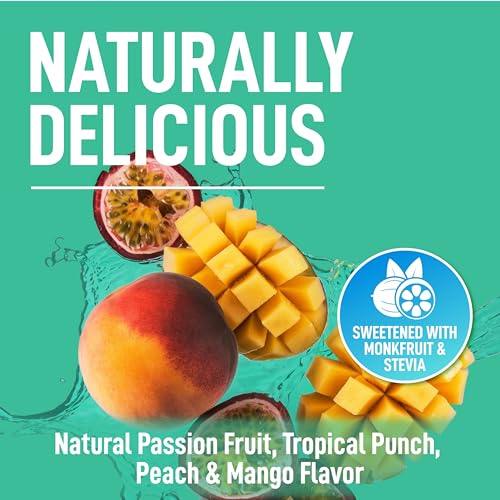 Image of Keppi Electrolytes Powder Packets Tropical Variety 30 Servings - Zero Sugar Hydration Supplement with Potassium, Magnesium, Sodium - Keto, Vegan, Fasting-Friendly, Zero Calorie, Sugar Free