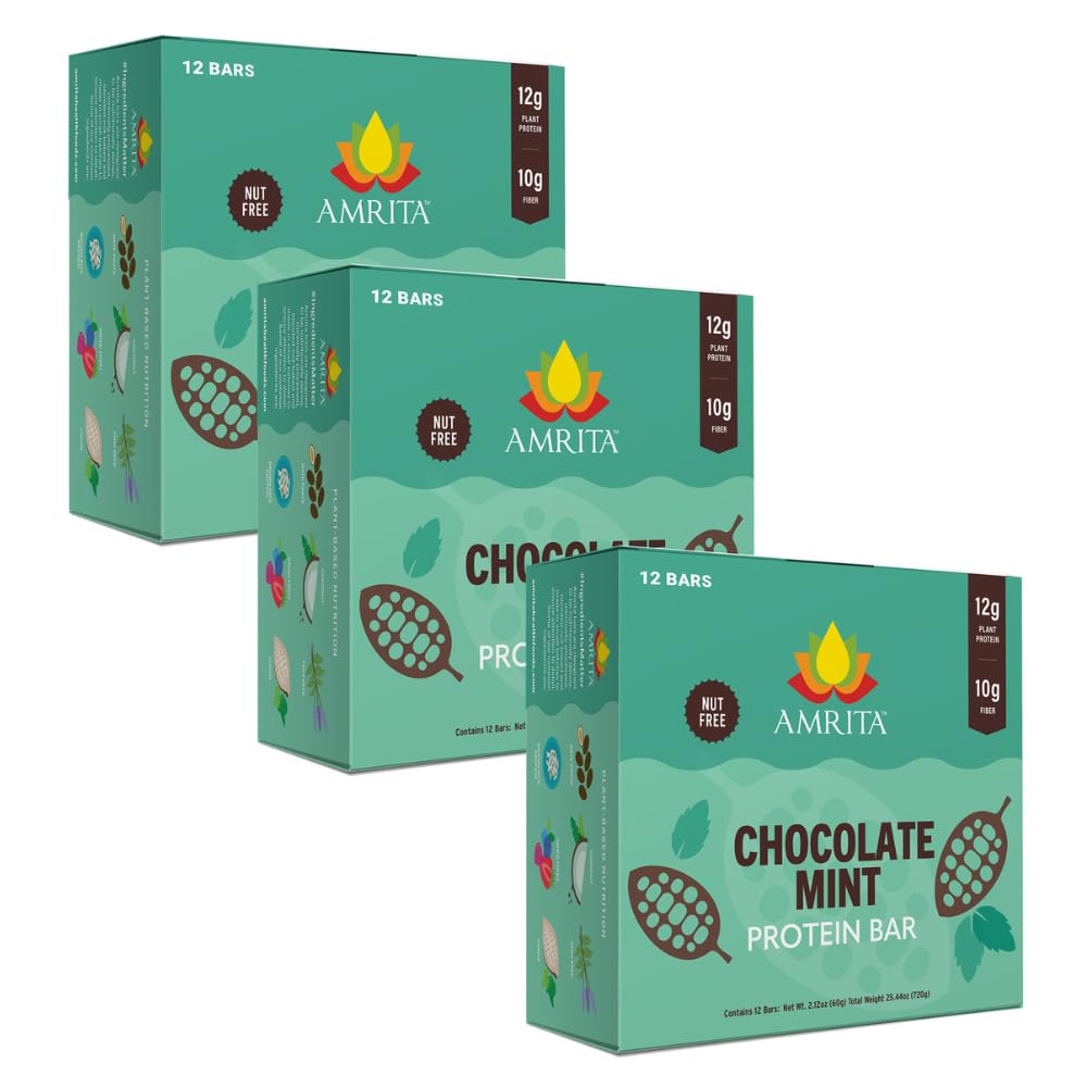 Amrita Nut Free Vegan Protein Bars 12 Pack, 12g Plant Based, Gluten Free — Amazon image 20