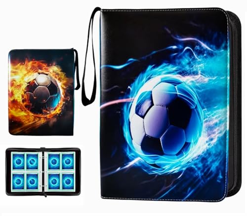 Football Card Binder 4-Pocket Football Binder Card Holder Book 50 Pages Football Card Folder 400 Cards Capacity