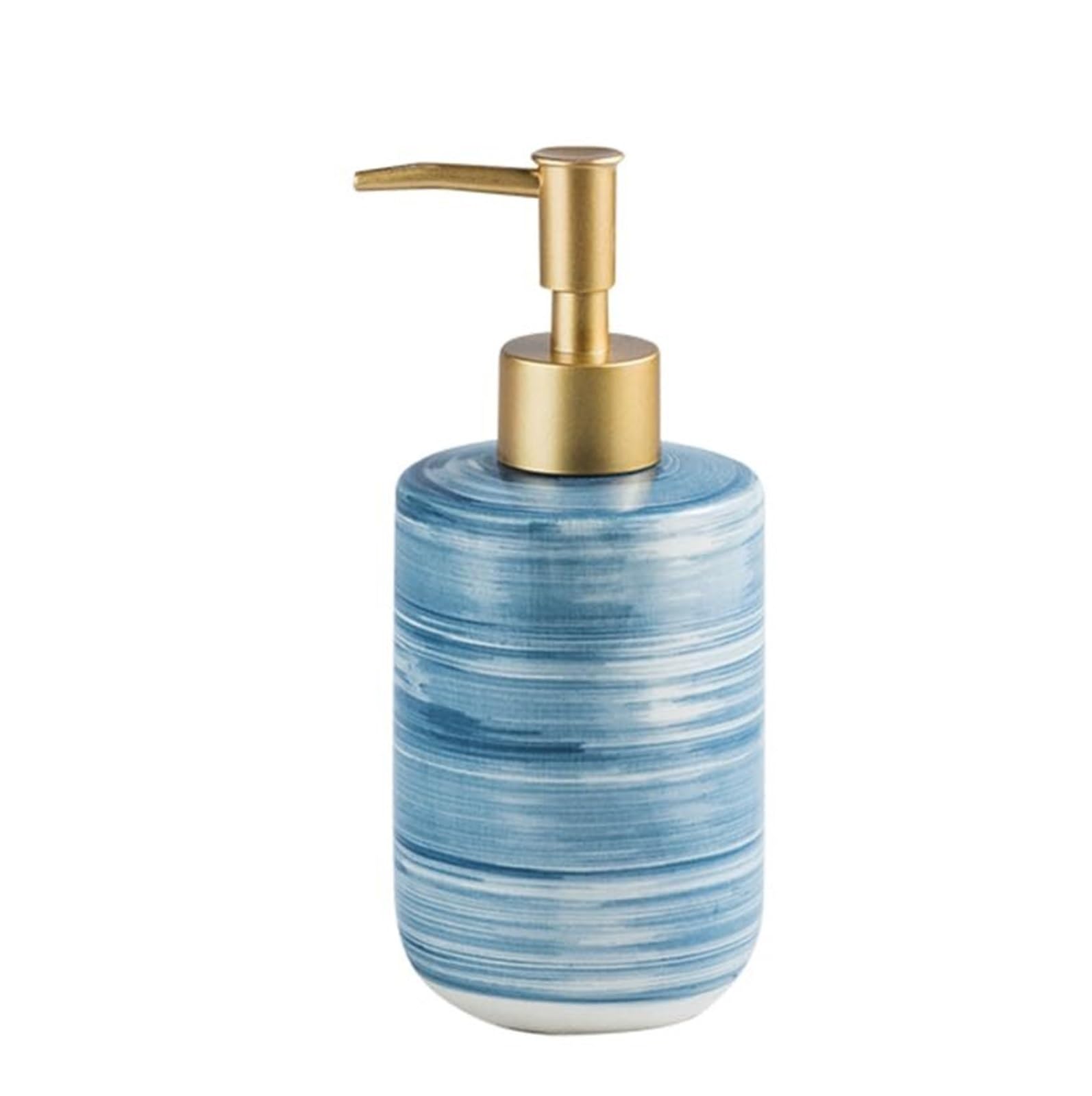 Bathroom Countertop Soap Simple Ceramic Soap Dispenser Lotion Bottle Pump Empty Bottles Bathroom Accessories Decor and Accessories(Blue)
