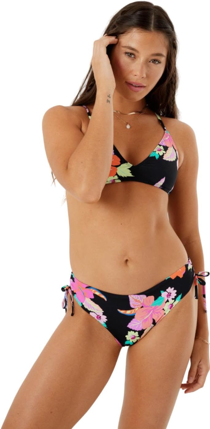 Roxy Women's Side Lace-up Bikini Bottoms –Stretch Swimwear, UPF+50, Quick-Dry Swim Bottoms