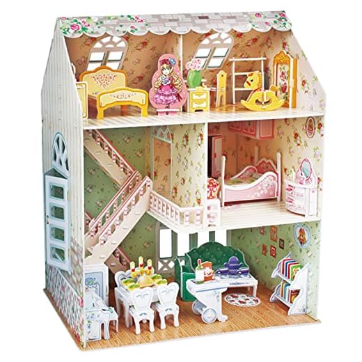 Dreamy Doll House - Casa De Muñecas para Niñas Infantil, Puzzles 3D Casas De Muñecas para Niñas, 160 Piezas, 170 Minutos de Montaje, 8 Años O Más