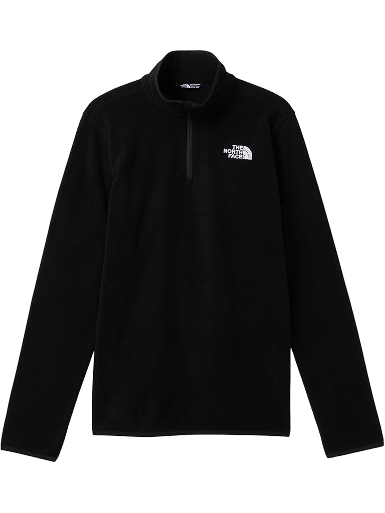 Black The North Face Glacier 1/4 Zip Pullover (Little Kid/Big Kid)