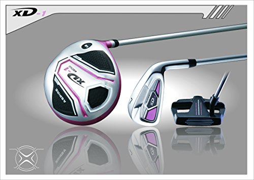 image for Premium Lightweight Ladies Golf Club Set Right Hand - Cherry Pink Purp