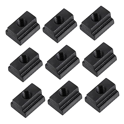 HAWILLOSCH 10pcs T-Type Nuts Industrial Grade Carbon Steel Slotted Nuts for Truck Bed Rails Automotive