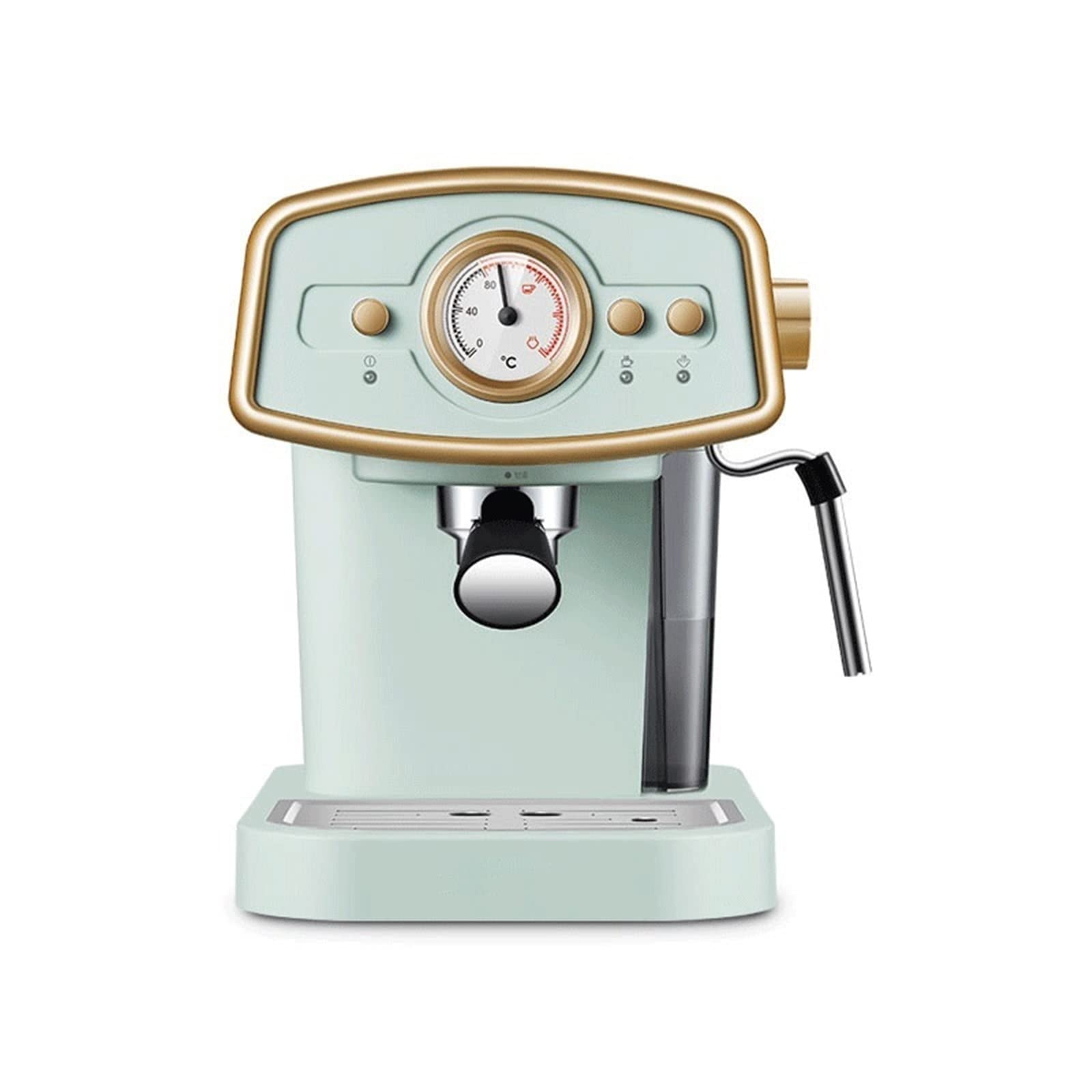 DieffematicKF Cafetera Máquina de café Expresso eléctrica, cápsula de Capuchino semiautomática portátil, cafetera, Varita de Vapor, Agua Caliente (Color : Sky Blue, Size : US)