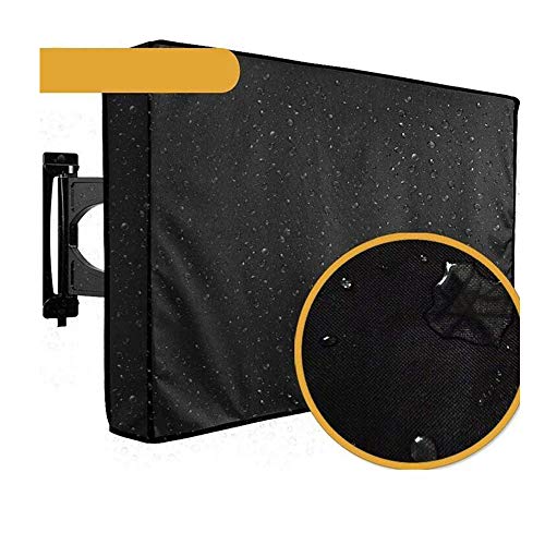 YOKEPO Outdoor TV Cover for 38"-40" Screen, Weatherproof, Heavy-Duty, Dust-Proof Television Protector Fits Most TV Mounts and Stands, with Built-in Remote Pocket, Black