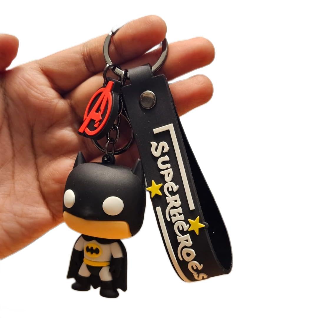 MERANTU round eyes Batman Silicone KeyChain with Strap Charm & Metal Hook, Key Rings for Kids, Girls, Boys, Men & Women. Perfect as a birthday gift key chain, return gift, or school bag accessory. (B0DC6GZJ7H) Amazon Price History, Amazon Price Tracker