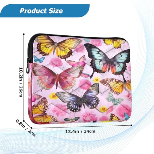 Funda para portátil 13-14 pulgadas rosa con diseño colorido miniatura 3