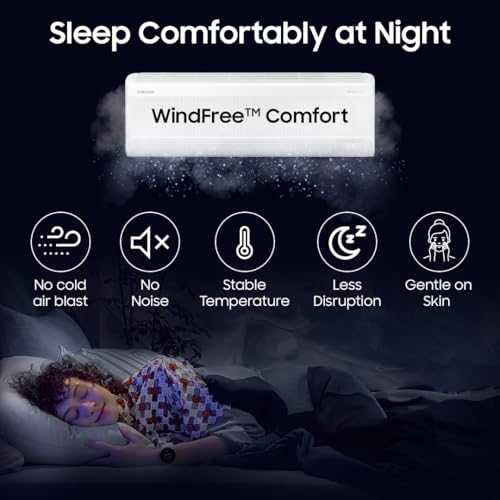 Image of Samsung 1.5 Ton 3 Star Bespoke AI WindFree Inverter Smart Split AC (2026 Model, WiFi, Energy Saving, Voice Control, Powerful Cooling, Digital Inverter, 4 Way swing, 5 Step Convertible, AR60H18D1LWNNA)