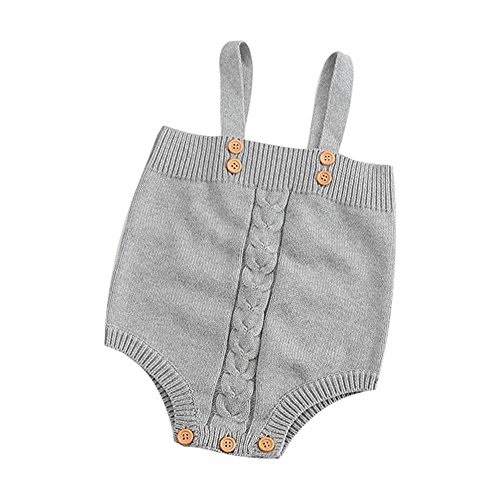 QUICKLYLY Mameluco Punto Recién Bebé Niñas Niños Conejo Bunny Elástico Mono Traje...