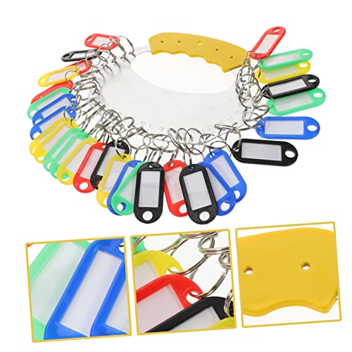 Parliky 1 Conjunto De Etiquetas De Número De Disco De Gerenciamento De Chaves Chaveiro Em Branco Eti