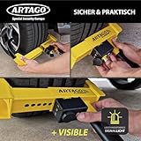 ARTAGO ART872 Hochwertige Radkralle 2in1 Ohne/Mit Alarm 120dB+LED, Die Sicherste Parkkralle, Patentiert, Rostgeschützt, Wegfahrsperre Reifenkralle für Auto Wohnmobil Wohnwagen Anhänger - 6