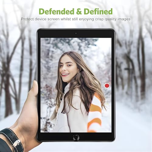 Image of OHAYO 9H Military Strength Car Display Screen Protector for iPad 10.2 Inch (9th Gen 2021 / 8th Gen 2020 / 7th Gen 2019) - Not Tempered Glass, Ultra Hard Scratch Resistant Film, HD Clear, Bubble-Free, Tough Protective Layer for Car Screens