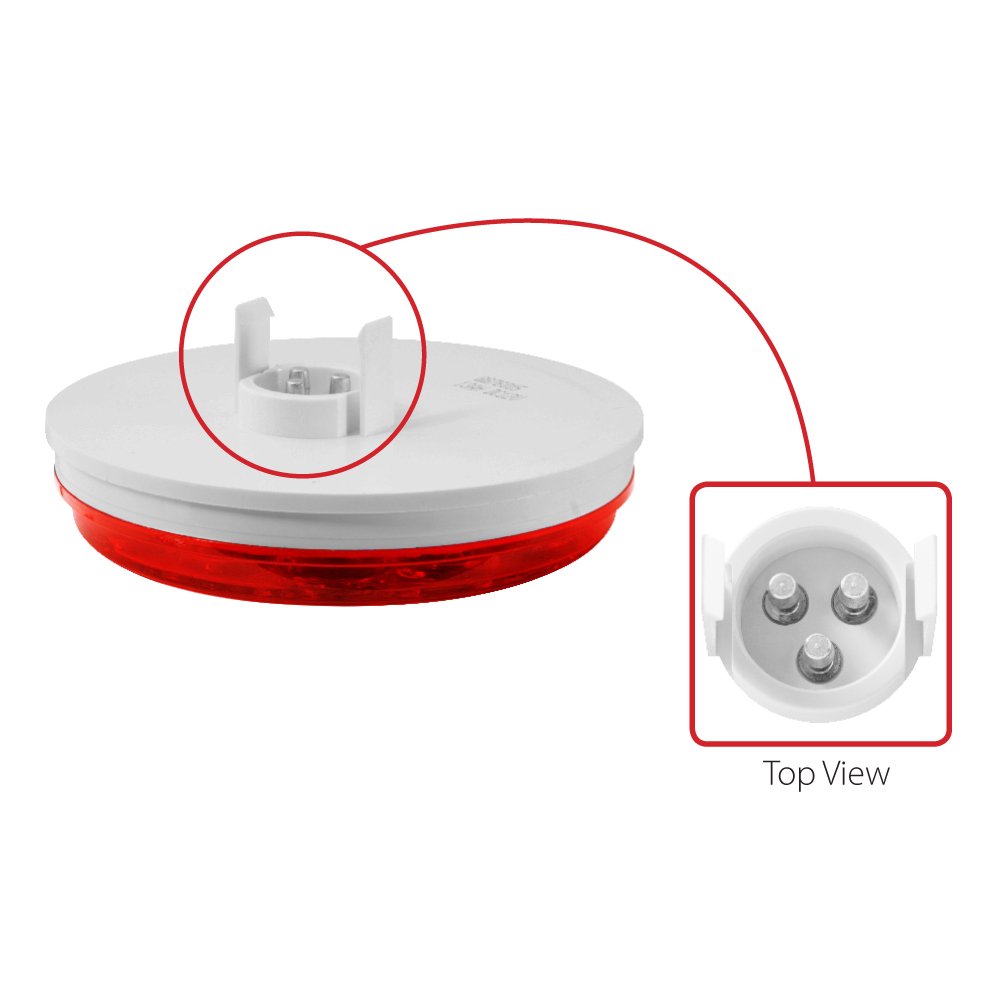 Grand General LED-Licht 10,2 Cm Rot/rot Mit Tülle & Zopf – DOT-zugelassen Für LKW, Anhänger, Boote