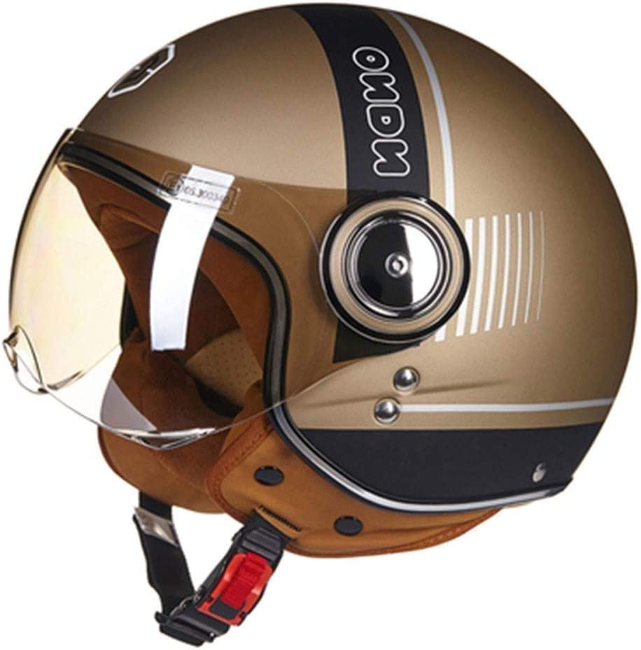 STTTBD Casco Vespa Cara Abierta · Hombres y Mujeres Moto Scooter Cascos Media Cara Jet Pilot Motor Retro Chopper Cruiser Casco ciclomotor Vintage · Aprobado por Dot/ECE, para niños, jóvenes O,Medium
